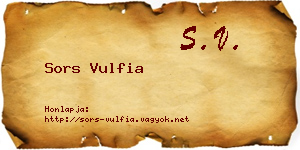 Sors Vulfia névjegykártya